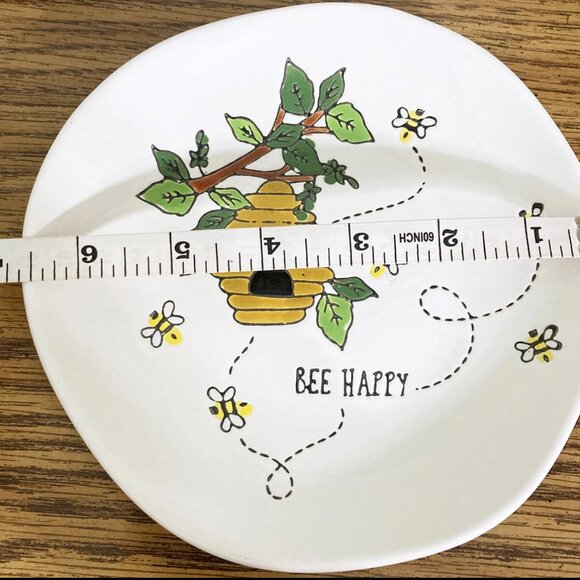 TAG Bee Happy 7inch Ceramic Beehive Bread Plate - Picture 4 of 4